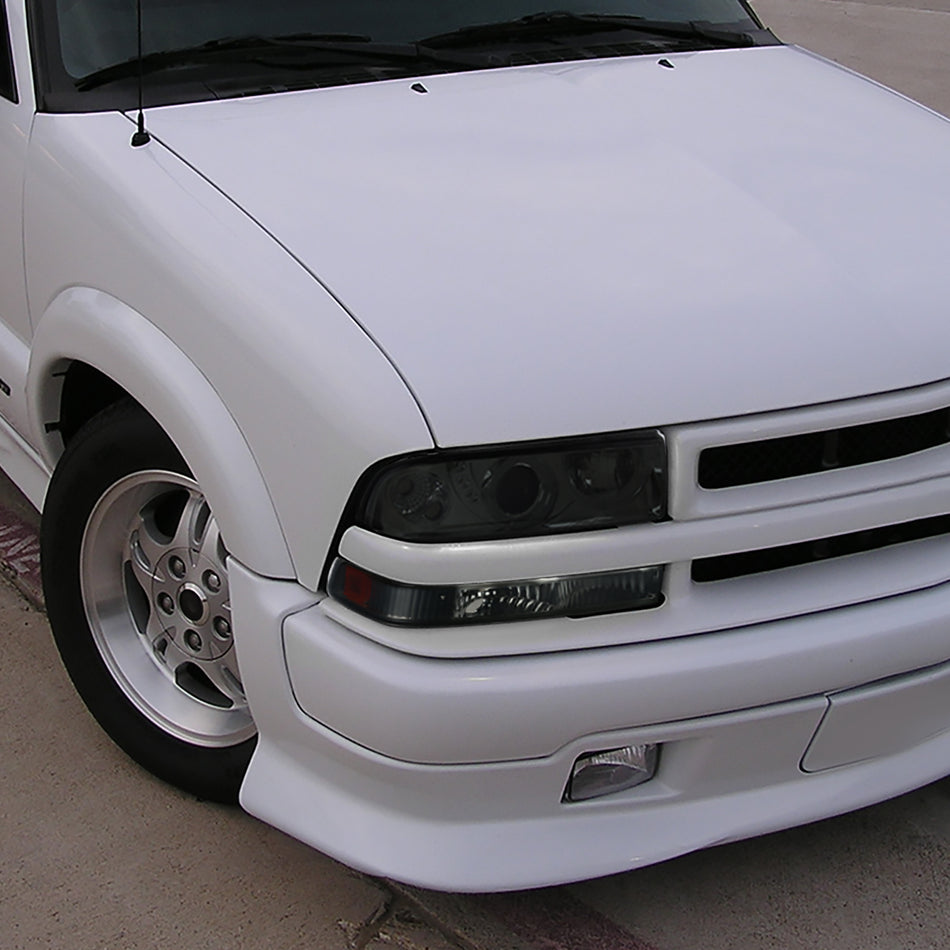 1998-2004 Chevrolet S10/ GMC Sonoma Bumper Lights (Chrome Housing/Smoked Lens)