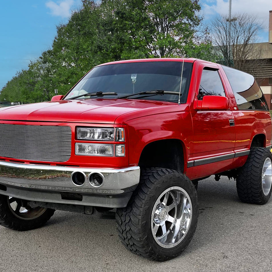 1994-1998 GMC C10/Sierra/Suburban/Yukon Factory Style Headlights w/ Bumper & Corner Lights (Chrome Housing/Clear Lens)