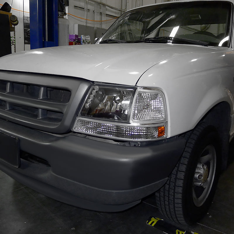 1998-2000 Ford Ranger Corner Parking Turn Signal Lights (Chrome Housing/Clear Lens)