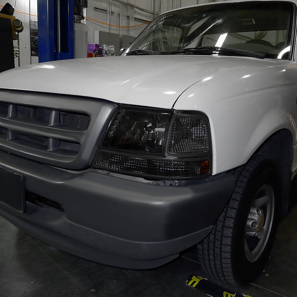 1998-2000 Ford Ranger Corner Parking Turn Signal Lights (Chrome Housing/Smoked Lens)