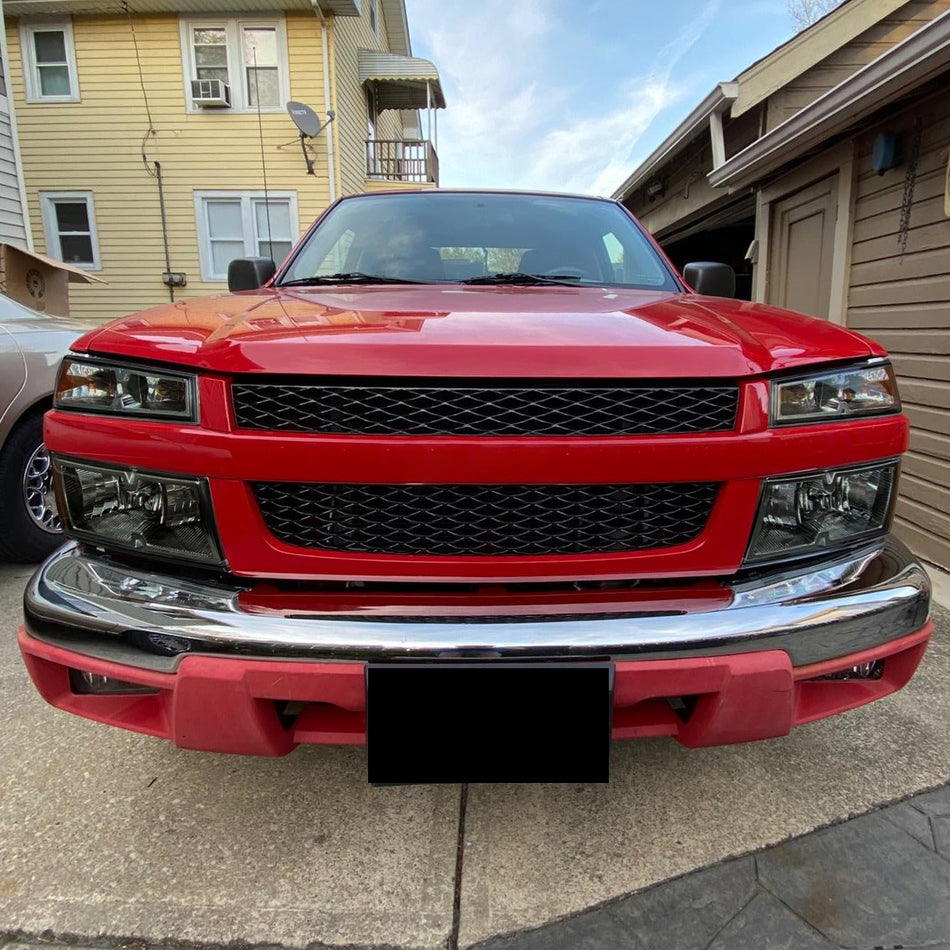 2004-2012 Chevrolet Colorado/GMC Canyon/Isuzu I-Series Factory Style Headlights & Corner Lights Pair (Chrome Housing/Smoked Lens)