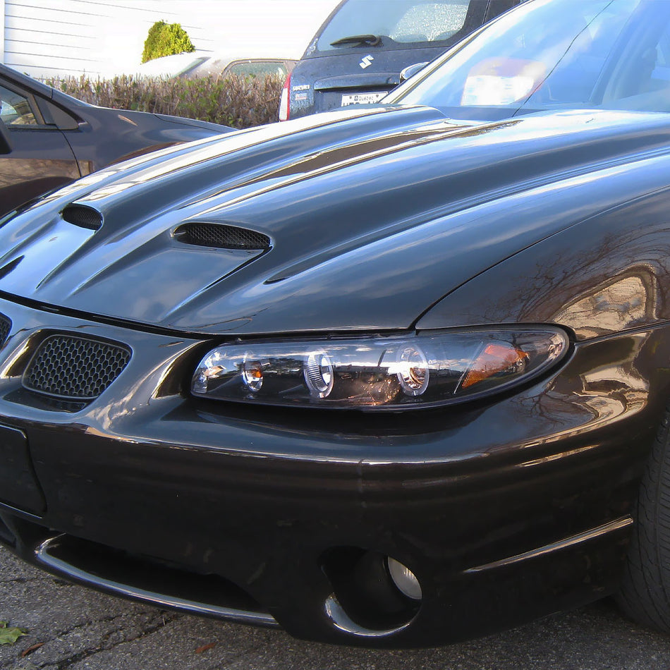 1997-2003 Pontiac Grand Prix Dual Halo Projector Headlights (Glossy Black Housing/Smoked Lens)