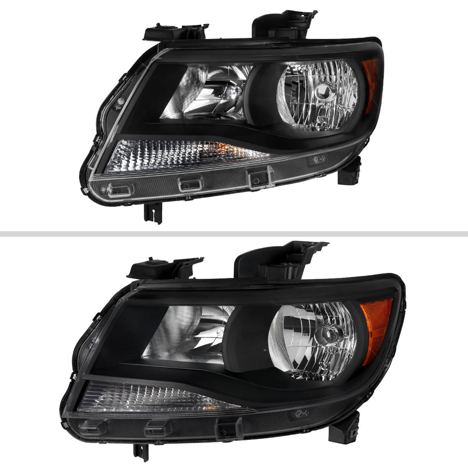 2015-2022 Chevrolet Colorado Factory Headlights (Matte Black Housing / Clear Lens)