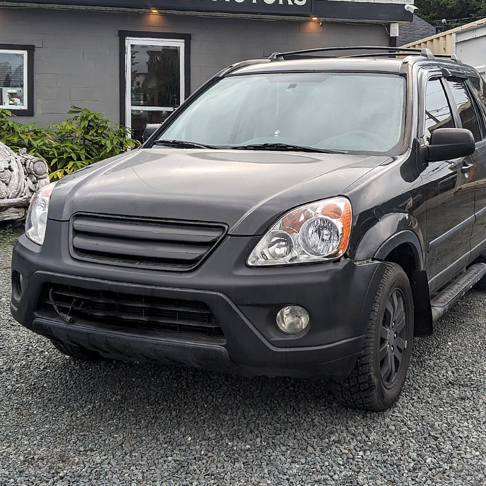 2005-2006 Honda CR-V Factory Style JP Headlights with Amber Reflectors (Chrome Housing/Clear Lens)