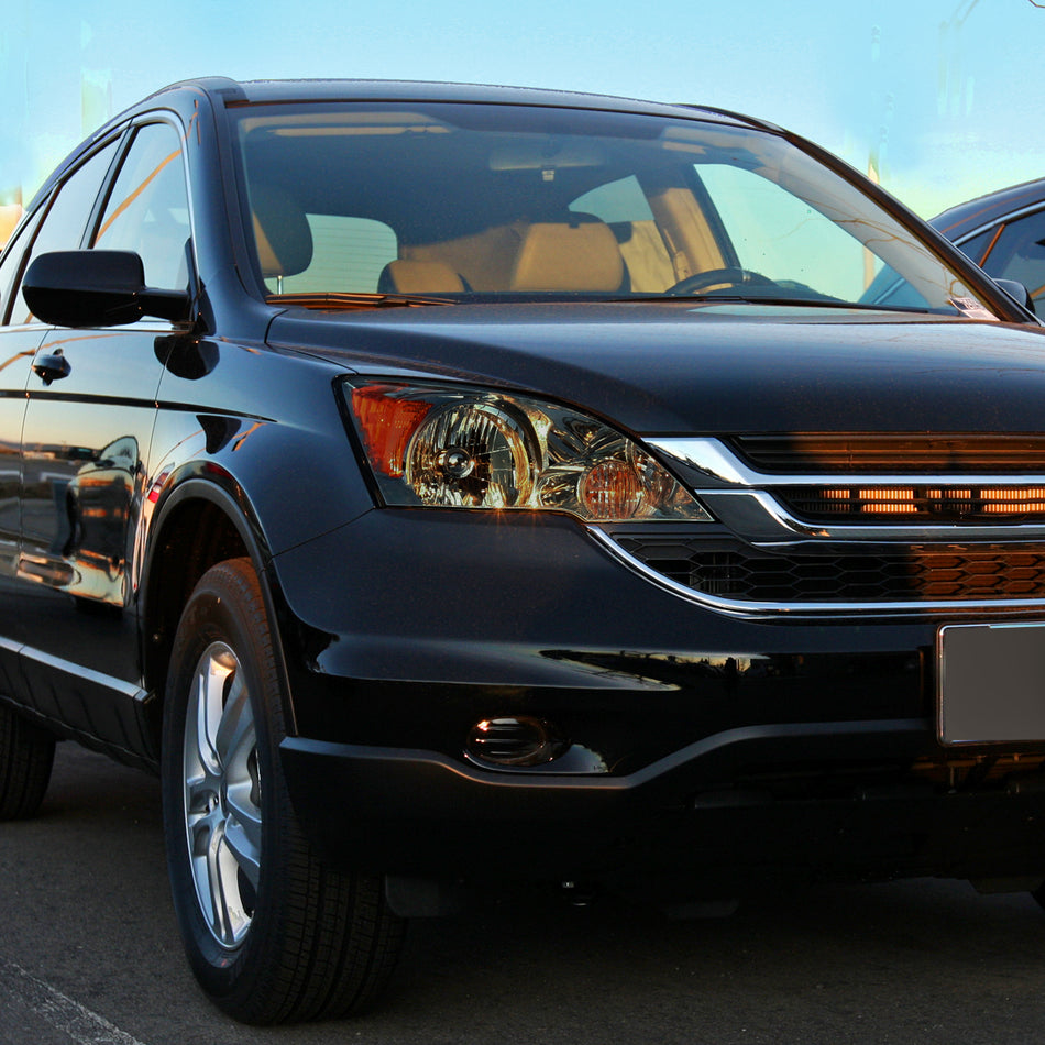 2007-2011 Honda CR-V Factory Style Headlights (Chrome Housing/Smoked Lens)