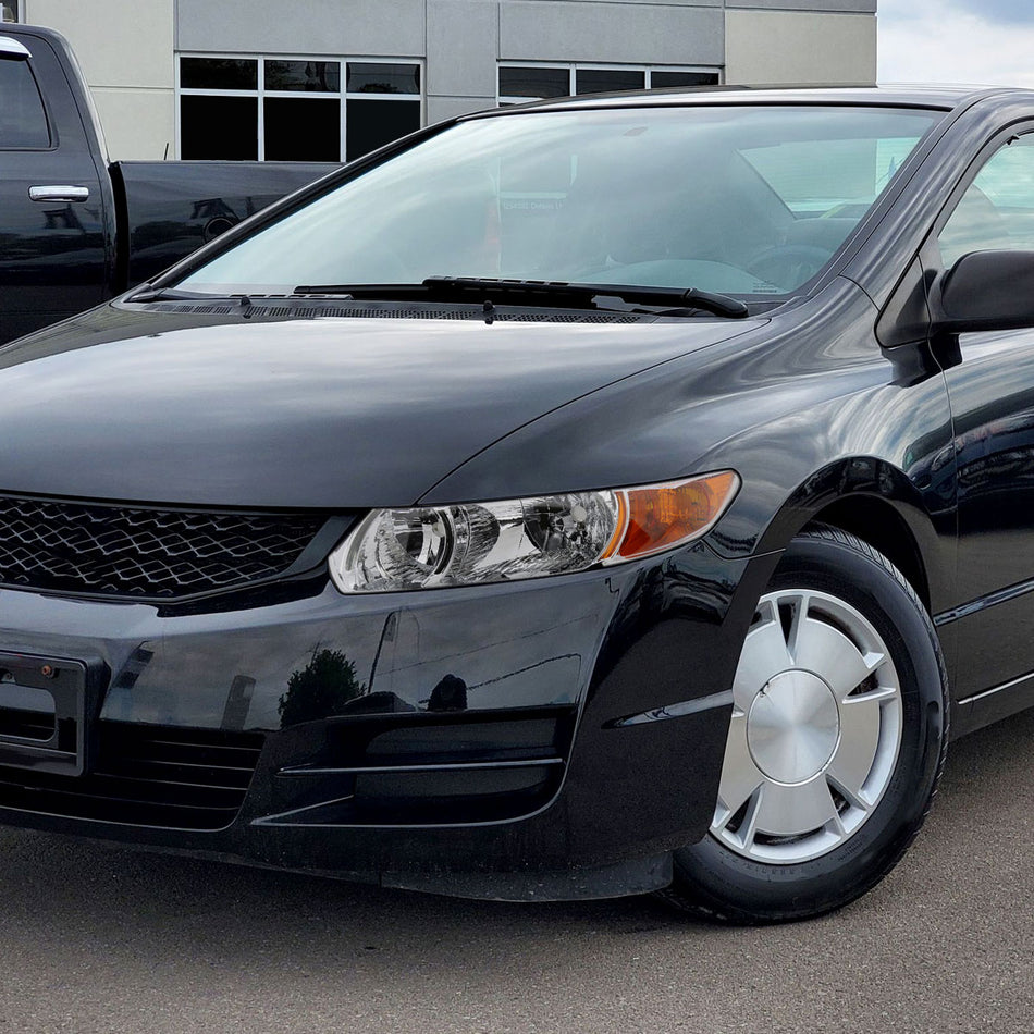 2006-2011 Honda Civic Coupe Factory Style Crystal Headlights (Chrome Housing/Clear Lens)
