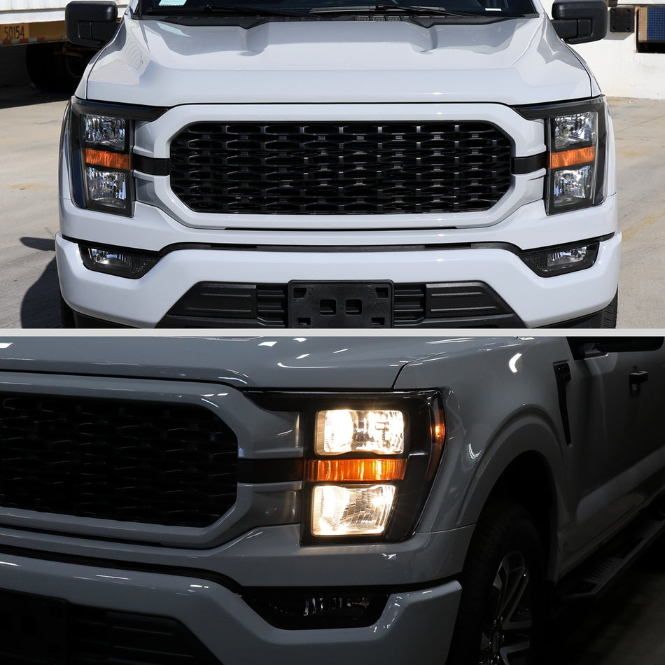 2021-2023 Ford F-150  Factory Style Headlight (Matte Black Housing / Clear Lens ) - Driver Side Only