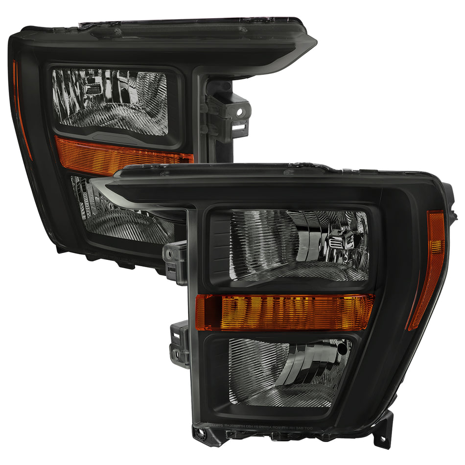 2021-2023 Ford F-150  Factory Style Headlight (Black Housing / Smoked Lens )