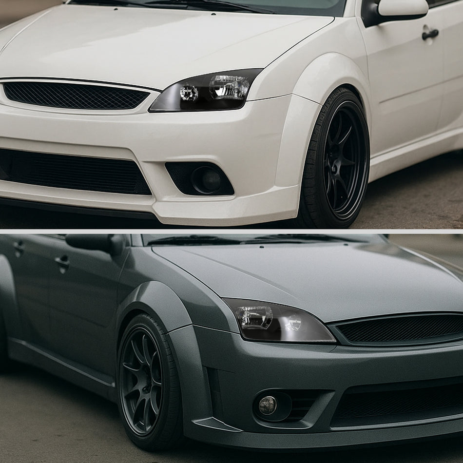 2005-2007 Ford Focus Factory Style Headlights (Matte Black Housing/Clear Lens)