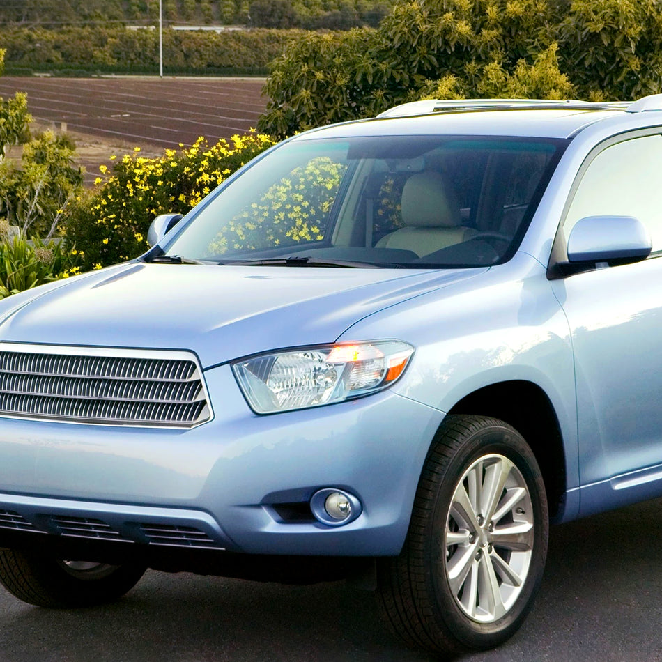 2008-2010 Toyota Highlander Factory Halogen Replacement Headlights (Chrome Housing/Clear Lens)
