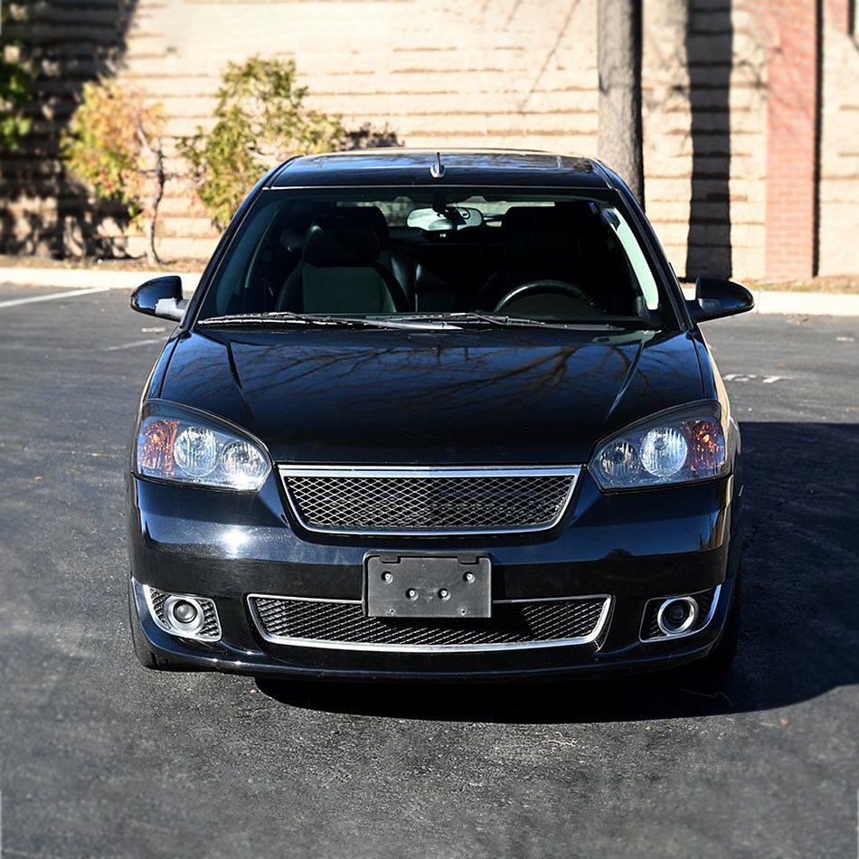 2004-2007 Chevrolet Malibu Factory Style Headlights w/ Amber Reflectors (Matte Black Housing/Clear Lens)