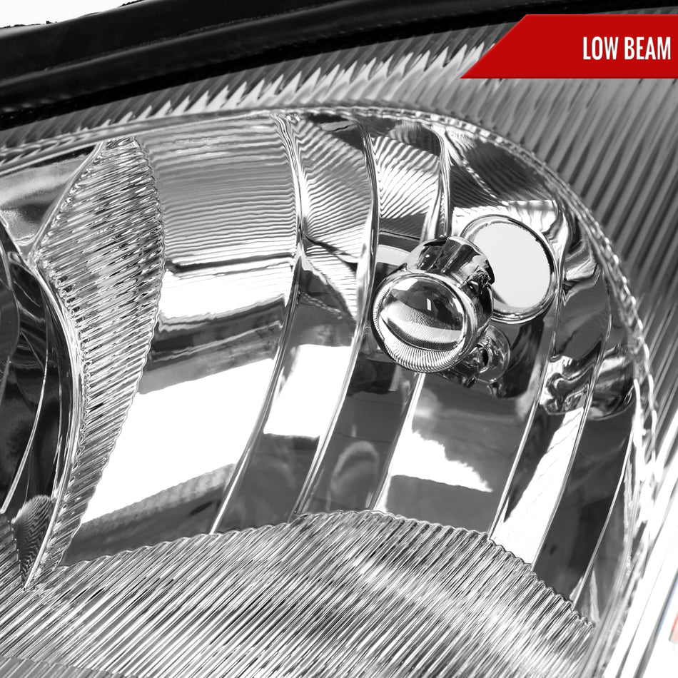 2001-2005 Chrysler PT Cruiser Factory Style Headlights (Chrome Housing / Clear Lens)