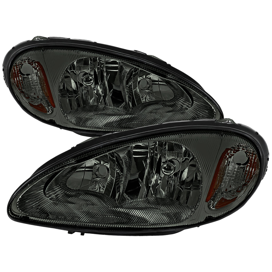 2001-2005 Chrysler PT Cruiser Factory Style Headlights (Chrome Housing / Smoked Lens)