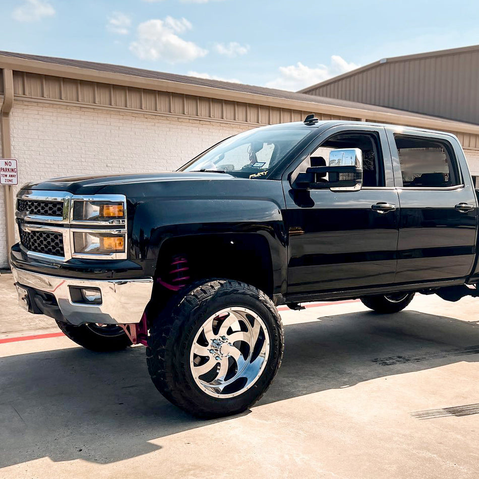 2014-2015 Chevrolet Silverado 1500 Factory Style Headlights w/ Amber Reflectors (Matte Black Housing/Clear Lens)