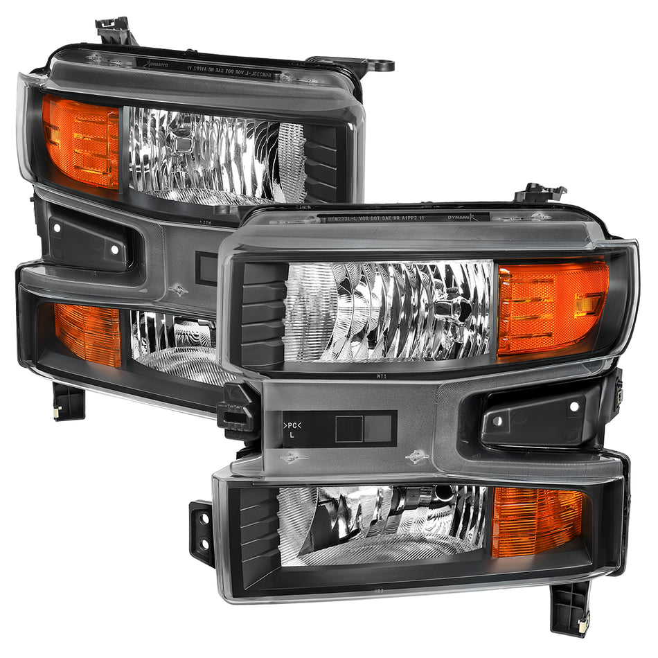 2019-2021 Chevrolet Silverado 1500 Factory Style Projector Headlight (Matte Black Housing/Clear Lens)