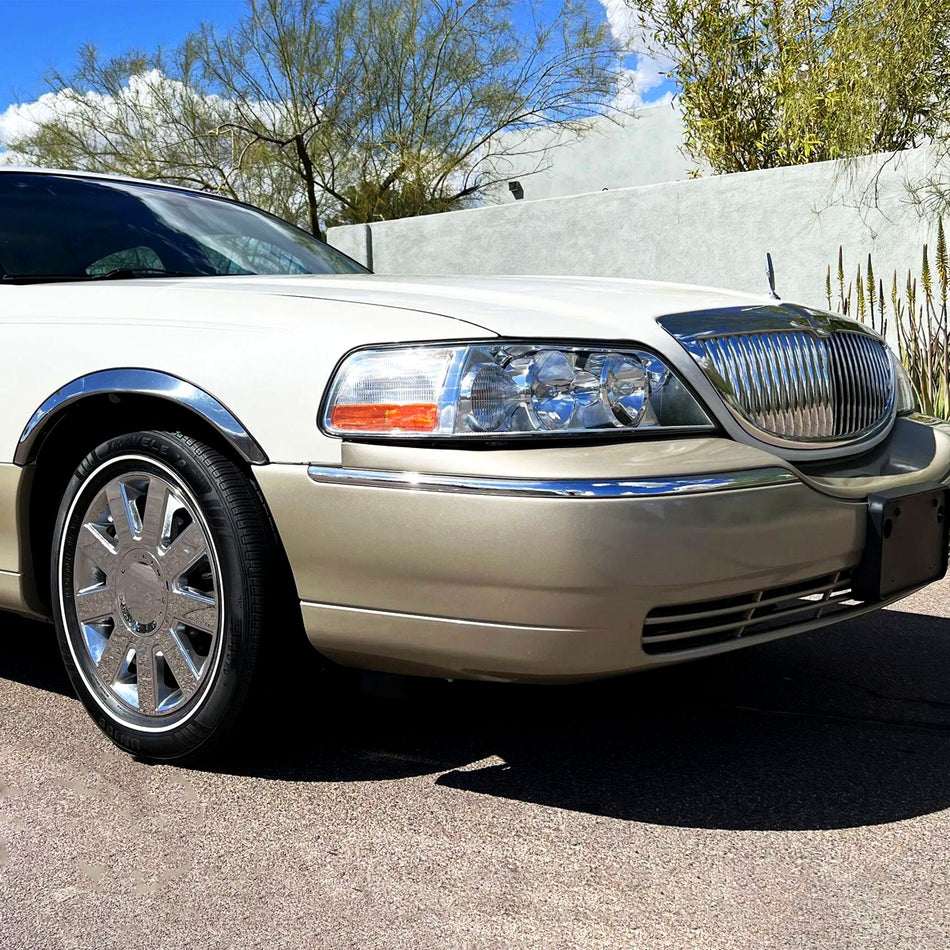 2005-2011 Lincoln Town Car Factory Style Headlights (Chrome Housing/Clear Lens)