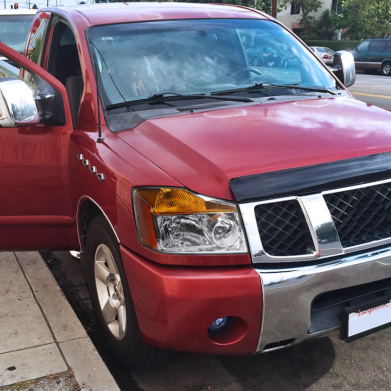 2004-2015 Nissan Titan/ 2004-2007 Armada Factory Style Headlights w/ Amber Reflectors (Chrome Housing/Clear Lens)