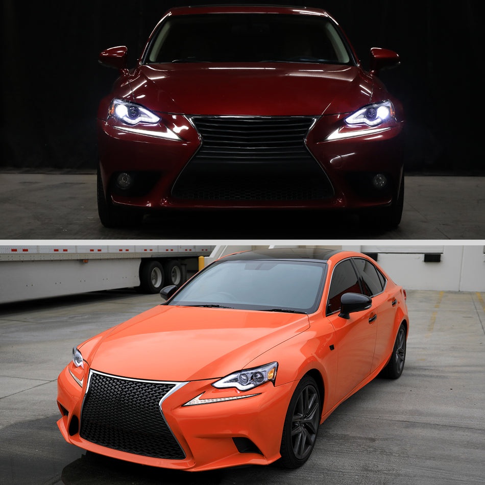 2014-2016 Lexus IS250 IS350 Full LED Project healight (Chrome Housing / Clear lens)