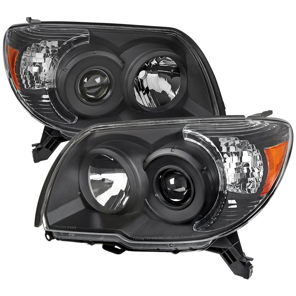 2006-2009 Toyota 4Runner SR5 Limited Projector Style Headlights (Matte Black Housing/Clear Lens)