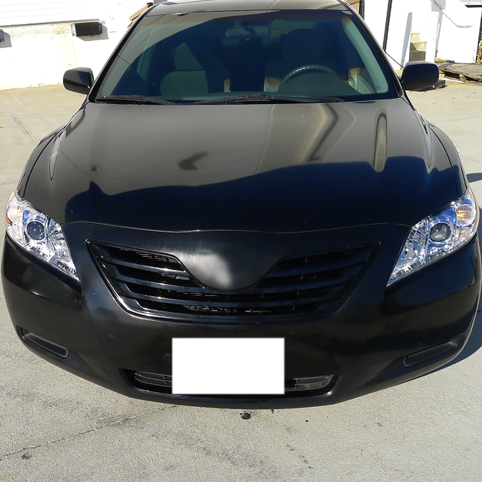 2007-2009 Toyota Camry Projector Headlights w/ Amber Reflectors (Chrome Housing/Clear Lens)
