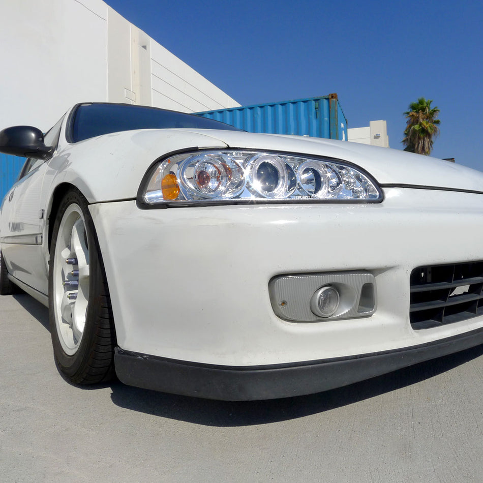 1992-1995 Honda Civic Dual Halo Projector Headlights (Chrome Housing/Clear Lens)