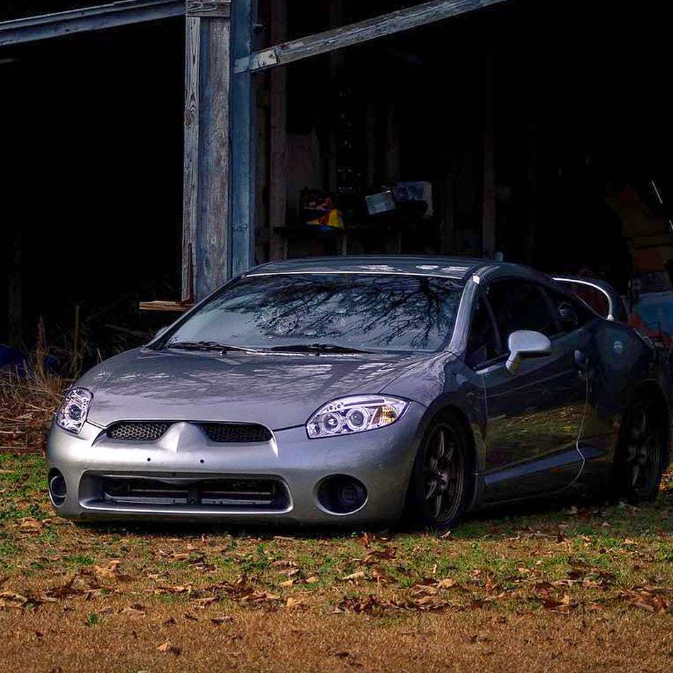 2006-2012 Mitsubishi Eclipse Dual Halo Projector Headlights (Chrome Housing/Clear Lens)