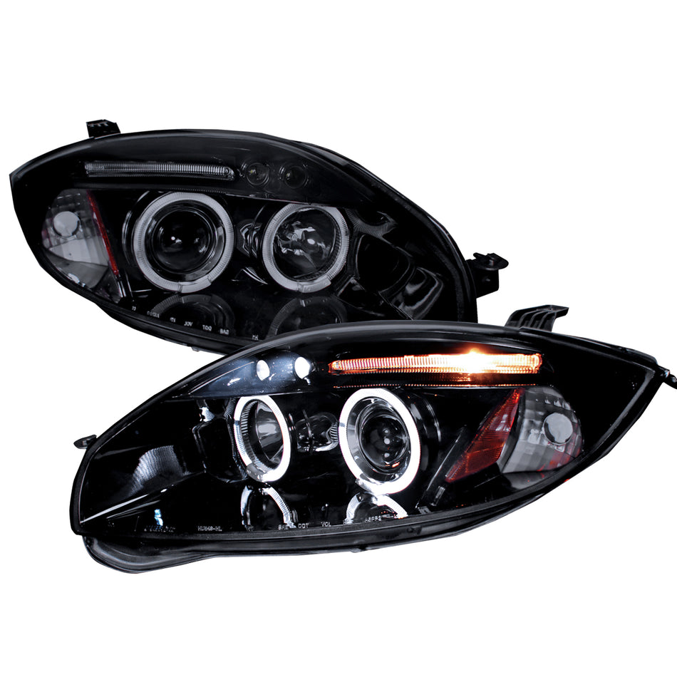 2006-2011 Mitsubishi Eclipse Dual Halo Projector Headlights (Glossy Black Housing/Smoked Lens)