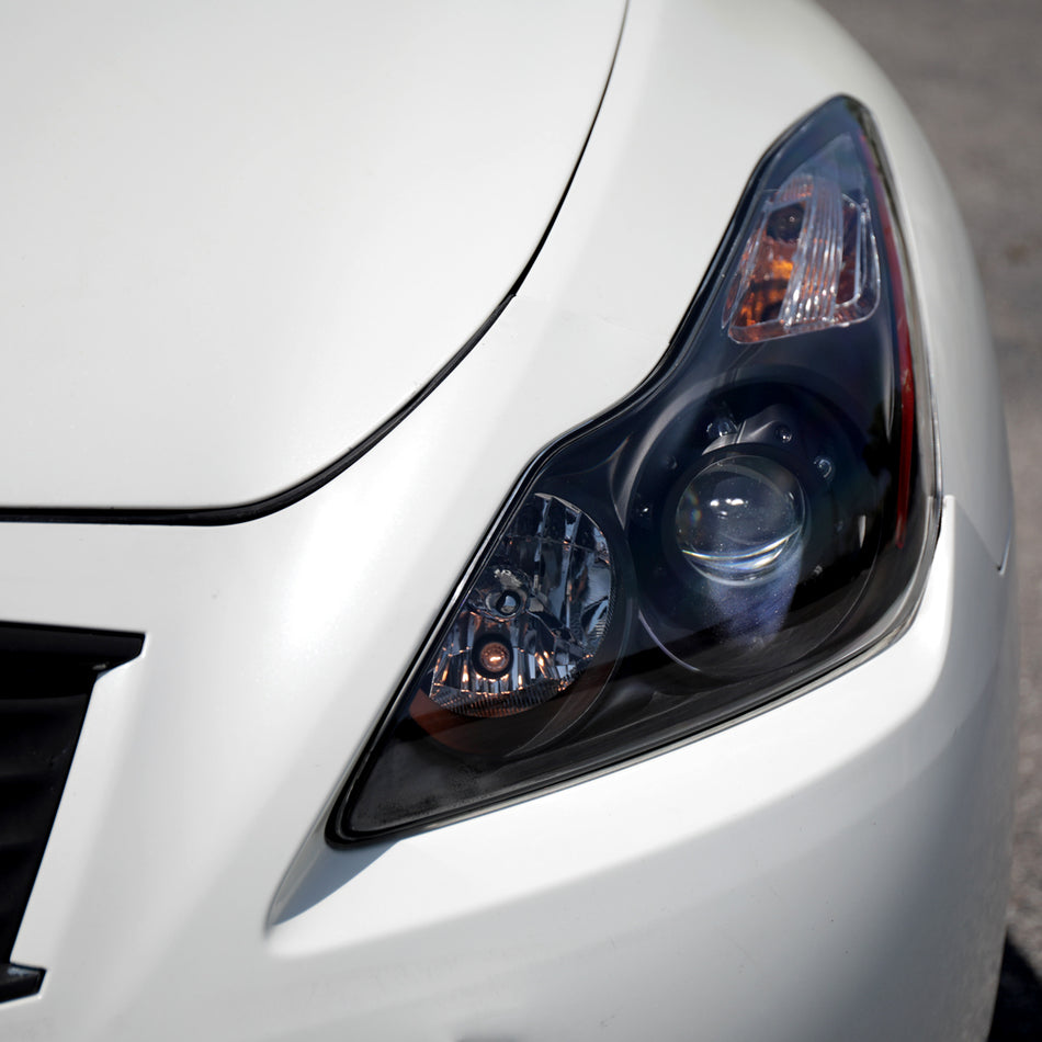 2008-2013 Infiniti G37/2014-2015 Q60 2 Door Coupe/Convertible Factory Style Projector Headlights (Matte Black Housing/Clear Lens)