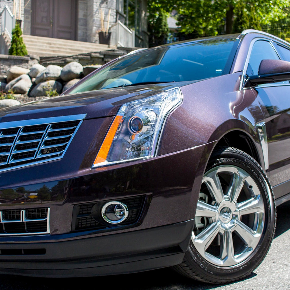 2010-2016 Cadillac SRX Projector Headlights (Chrome Housing/Clear Lens)