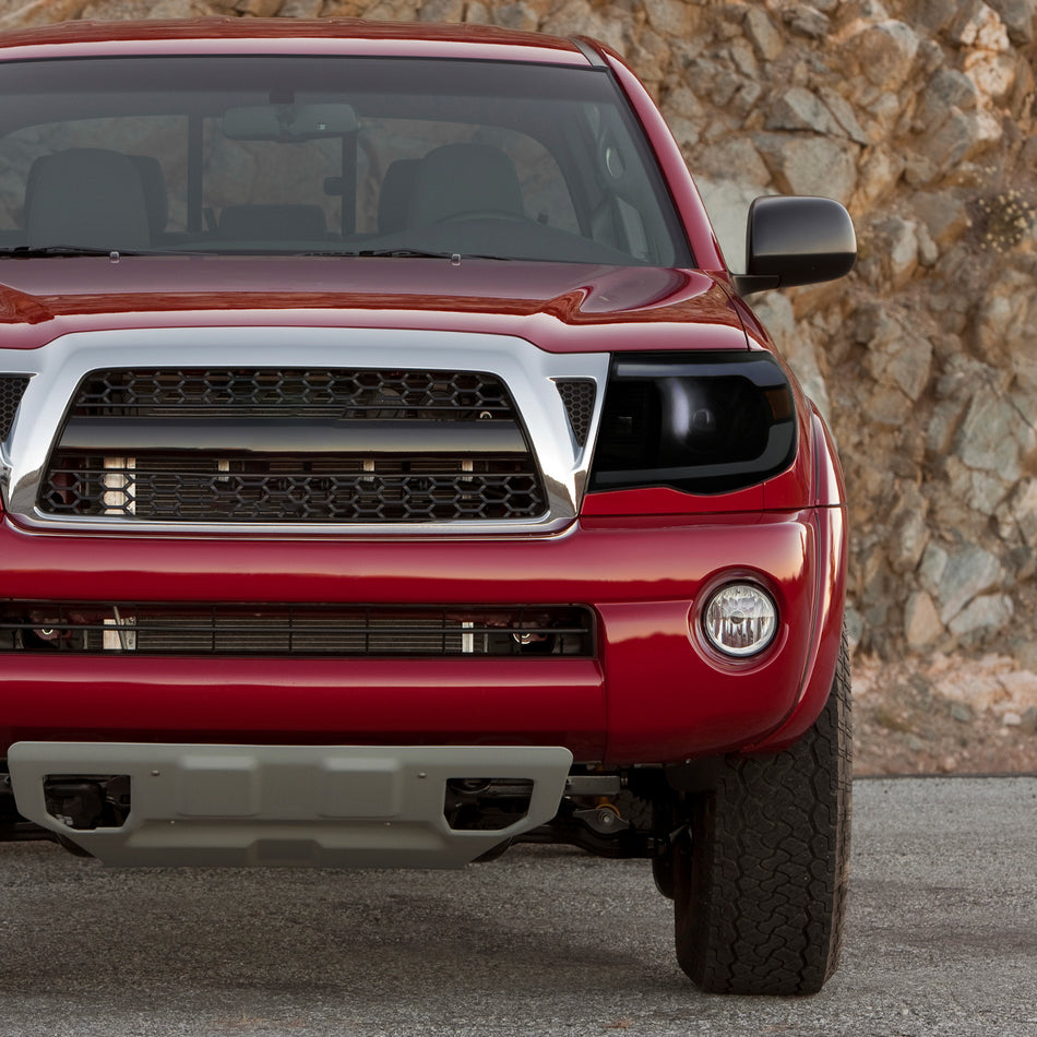 2005-2011 Toyota Tacoma LED Bar Projector Headlights (Chrome Housing/Smoked Lens)