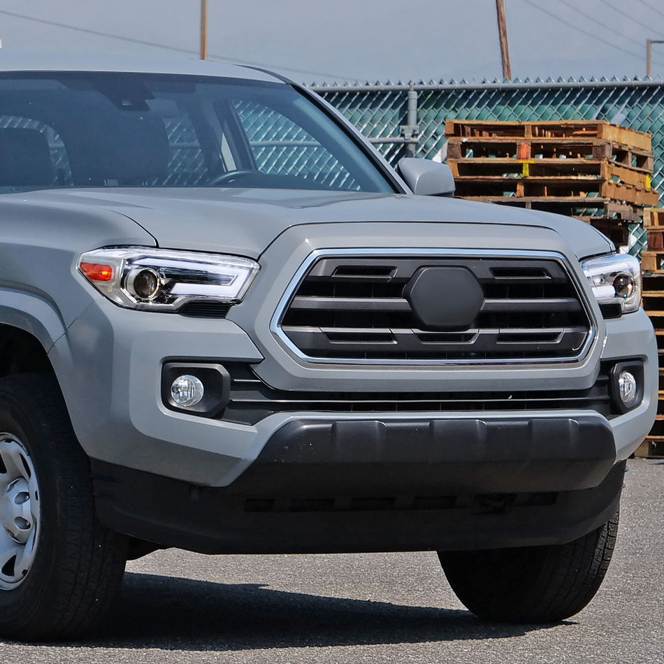 2016-2023 Toyota Tacoma Switchback Sequential LED Bar Projector Headlights (Chrome Housing/Clear Lens)