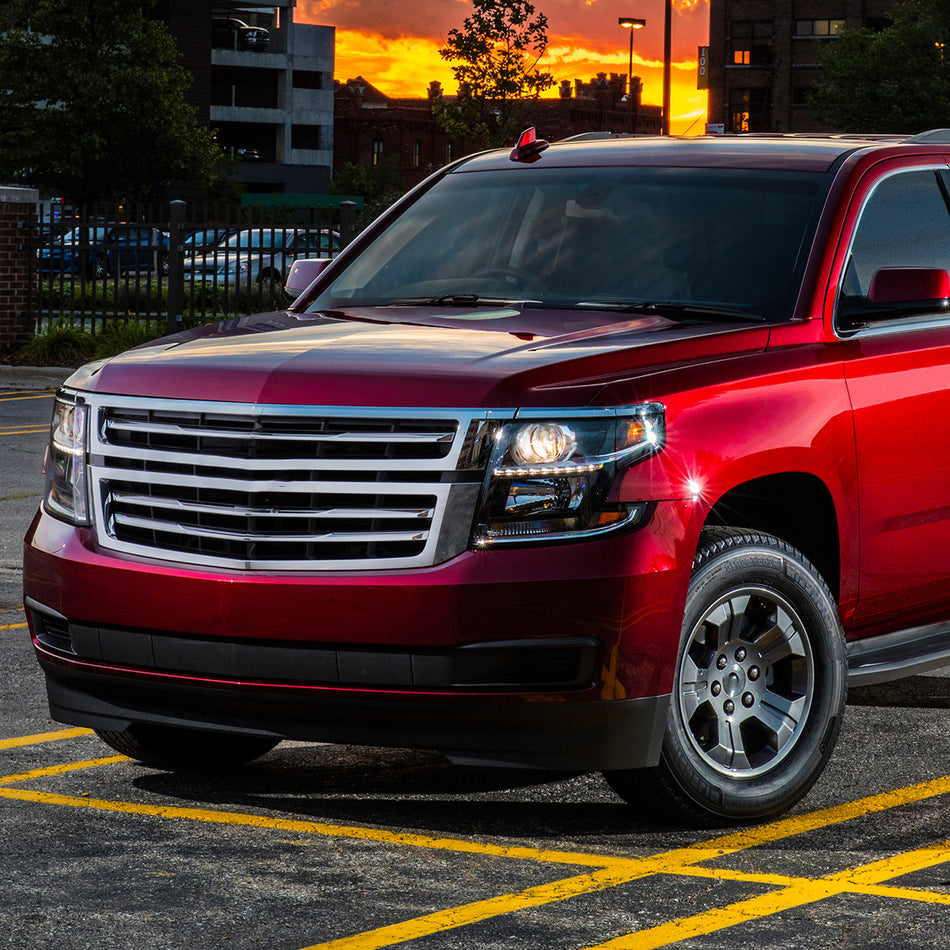 2015-2020 Chevrolet Tahoe Suburban/ 2016-2019 Suburban 3500HD LED Light Strip Projector Headlight - Driver Side Only (Matte Black Housing/Clear Lens)