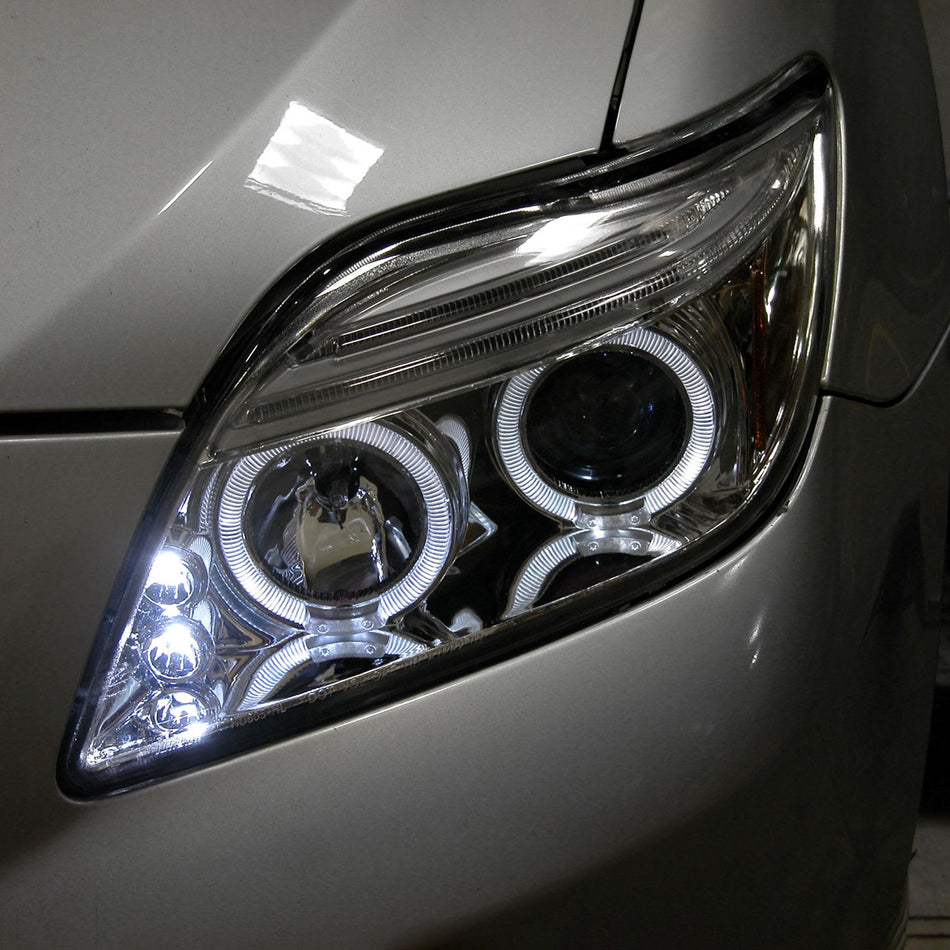 2005-2010 Scion tC Dual Halo Projector Headlights (Chrome Housing/Clear Lens)