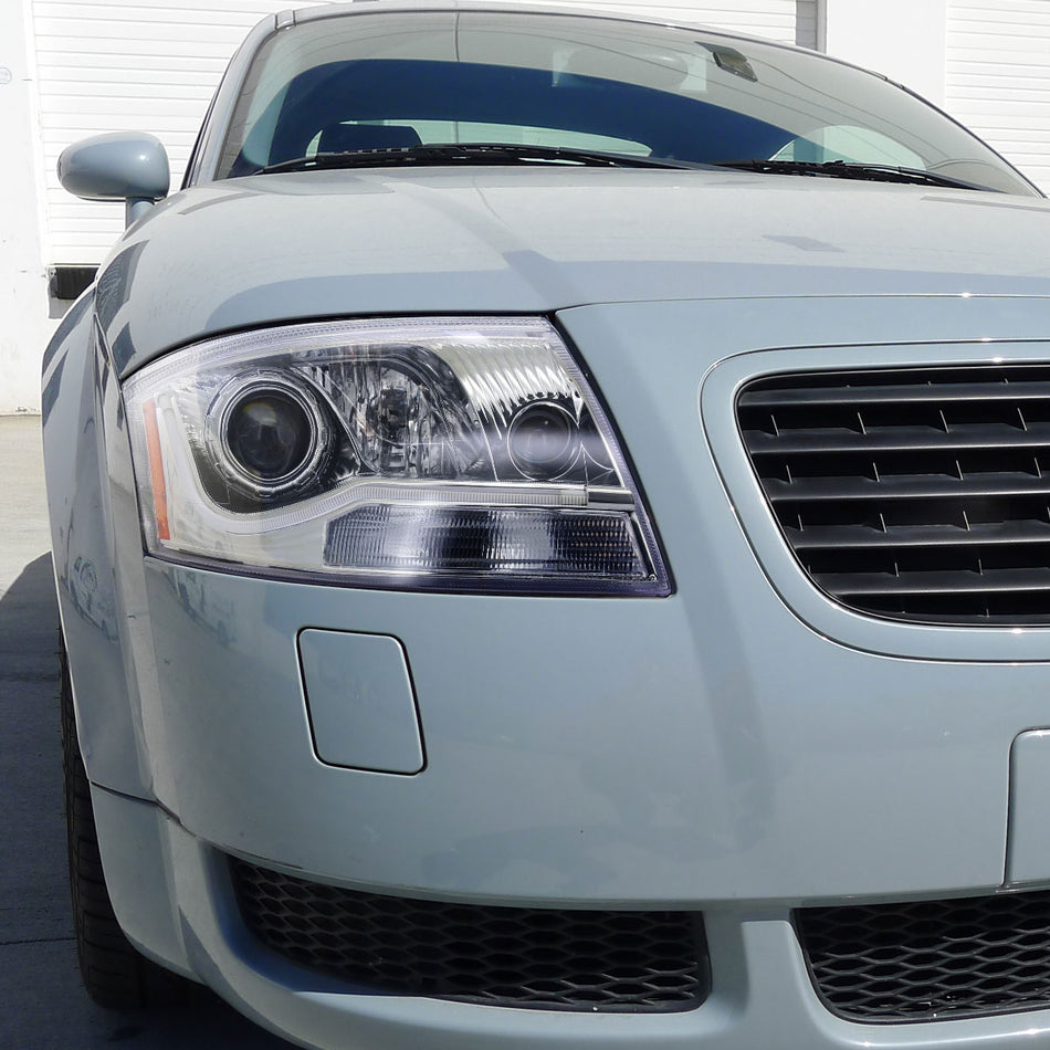 1999-2006 Audi TT LED Bar Projector Headlights (Chrome Housing/Clear Lens)