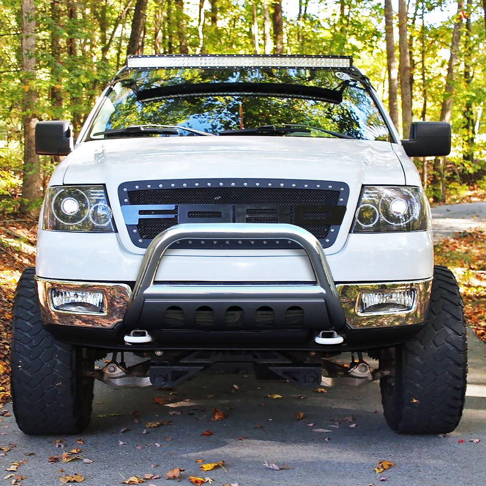 2003-2017 Ford Expedition / 2004-2024 F-150 Chrome Stainless Steel Bull Bar w/ Skid Plate