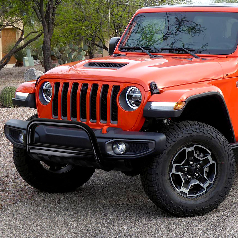 2018-2022 Jeep Wrangler JL/2020-2022 Jeep Gladiator 3" S/S Black Steel Bull Bar Bumper Guard