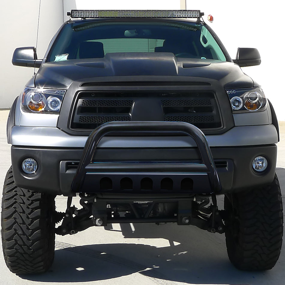 2007-2021 Toyota Tundra/Sequoia 3" Black Stainless Steel Bull Bar w/ Skid Plate