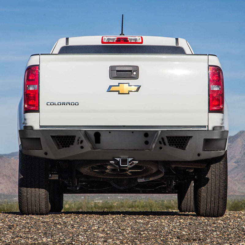 2015-2021 Chevrolet Colorado/ GMC Canyon Black Heavy Duty Steel Rear Step Bumper w/ License Lamp
