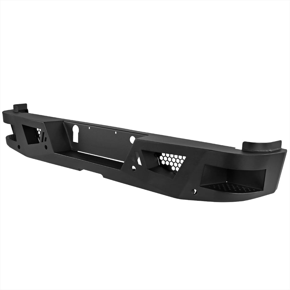 2015-2021 Chevrolet Colorado/ GMC Canyon Black Heavy Duty Steel Rear Step Bumper w/ License Lamp