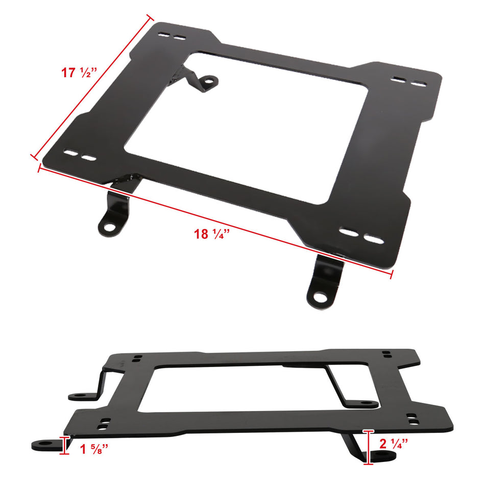 1979-1998 Ford Mustang Tensile Steel Racing Seat Mounting Brackets - 2PCS