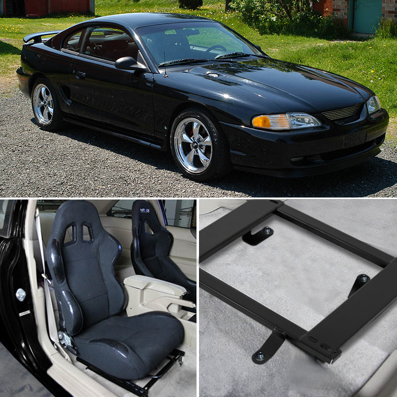 1979-1998 Ford Mustang Tensile Steel Racing Seat Mounting Brackets - 2PCS (19"x14")