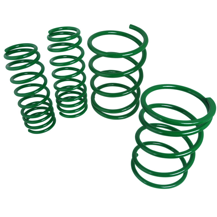 2001-2005 Honda Civic Coupe/Sedan SAE9254V Steel Front & Rear Lowering Coil Springs - 4PCS
