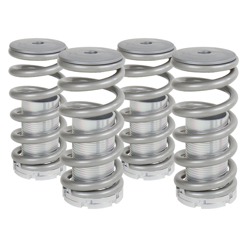 1988-2001 Honda Civic/CRX Acura Integra Aluminum Front & Rear Coilover Springs (Silver)