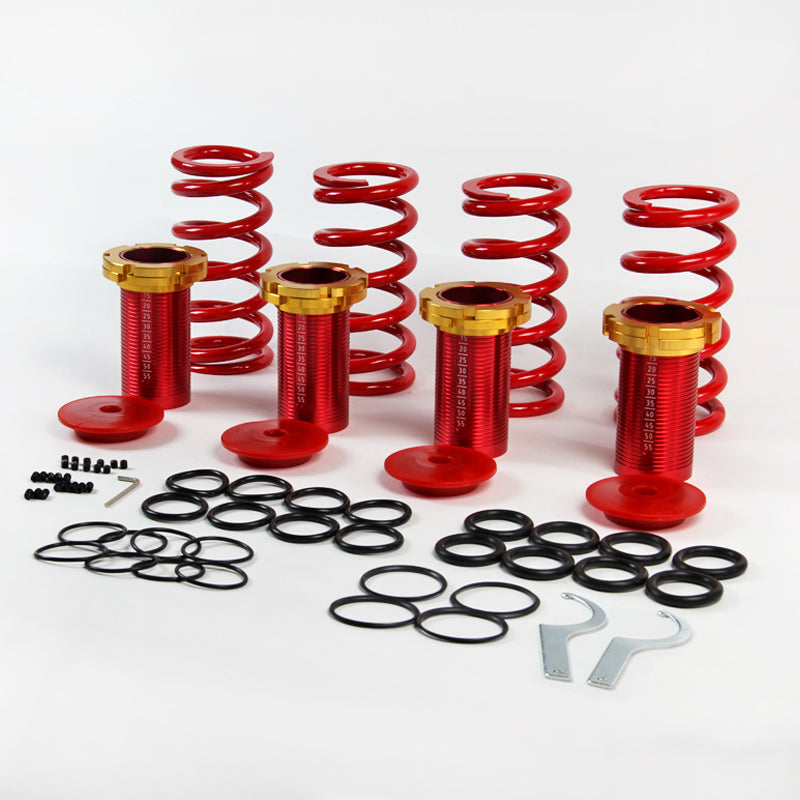 1988-2001 Honda Civic/CRX Acura integra Aluminum Front & Rear Coilover Springs (Red)
