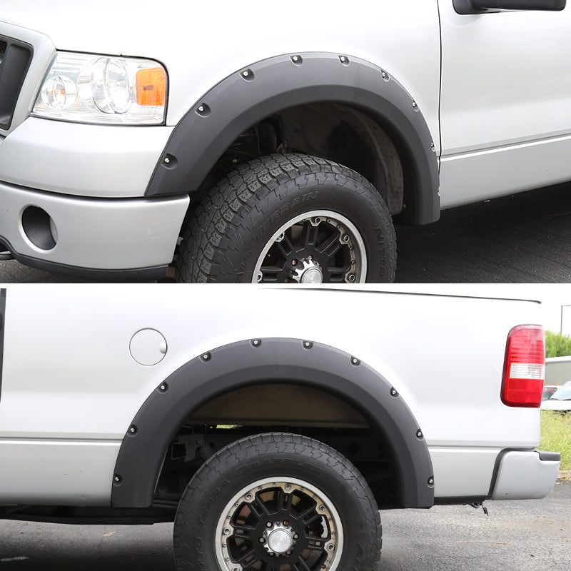 2004-2008 Ford F-150/ 2007-2008 Lincoln Mark LT Styleside Textured Rivet Style Fender Flares