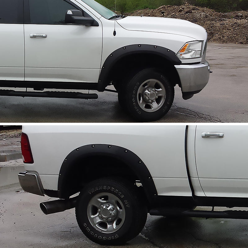 2010-2017 Dodge RAM 2500/3500 Smooth Rivet Style Fender Flares