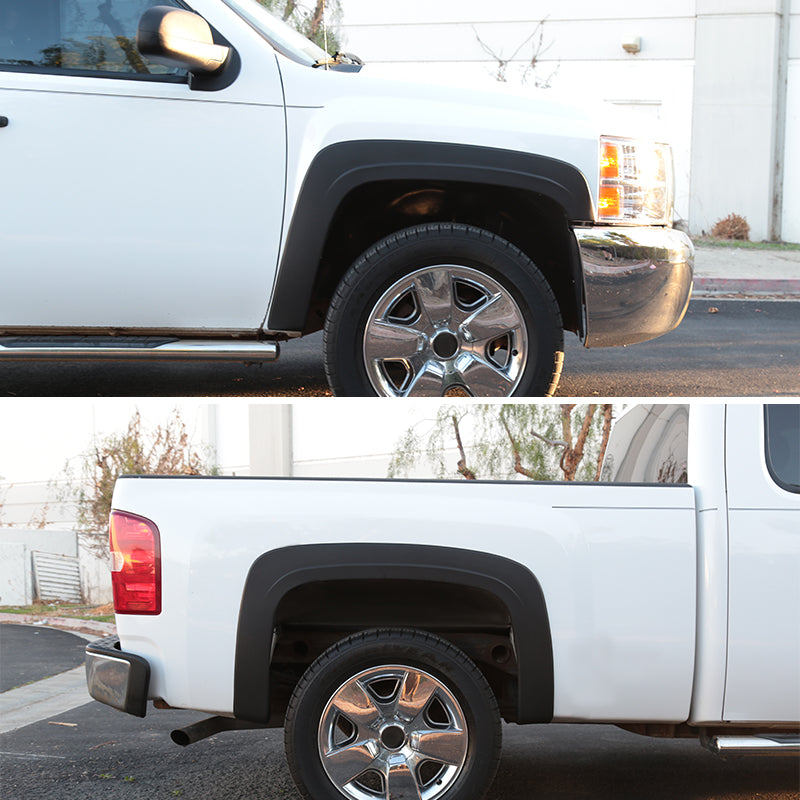 2007-2013 Chevrolet Silverado 1500/2500HD/3500HD Fleetside Longbed Smooth Factory OE Style Fender Flares