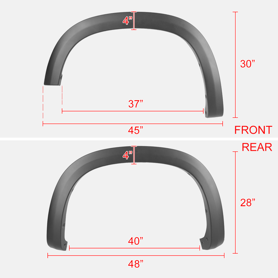 2019-2025 Chevrolet Silverado 1500 4PC OE Style Fender Flares
