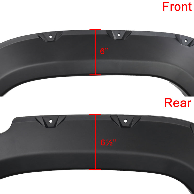 2016-2021 Toyota Tacoma Textured Rivet Style Fender Flares