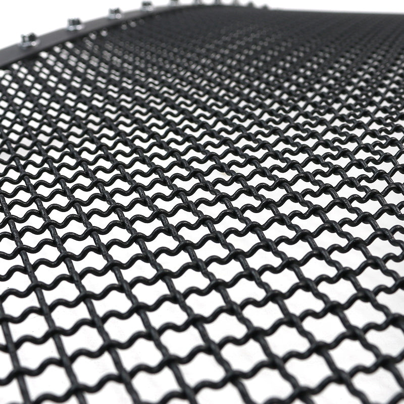 1999-2004 F-250/F-350/F-450/F-550/Excursion Rivet Style Black Stainless Steel 3PC Mesh Grille Insert
